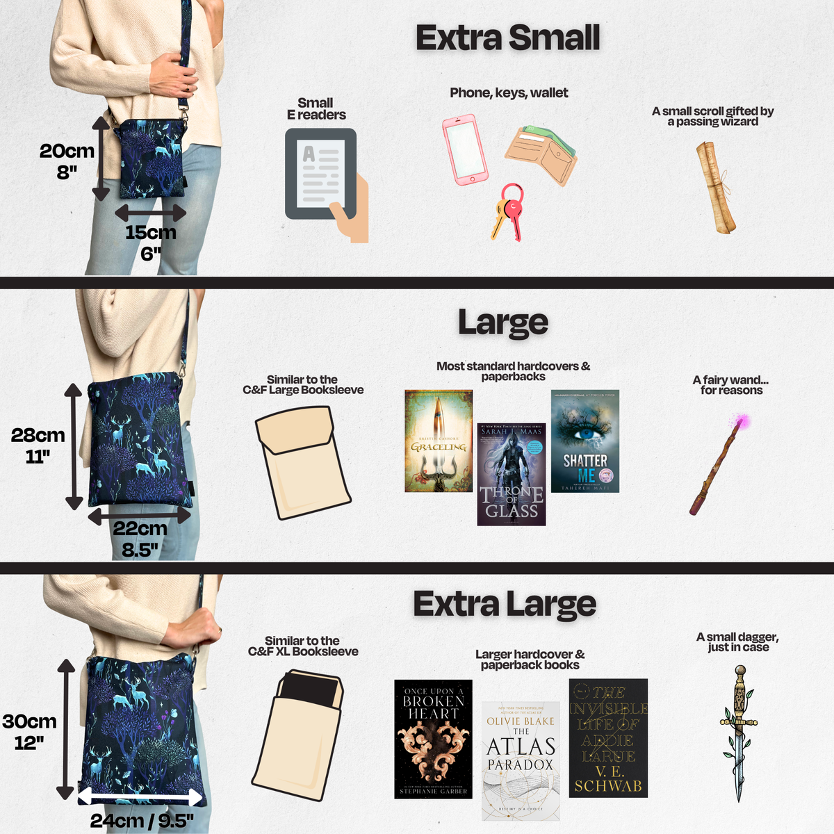 Pups and Pages crossbody sleeve