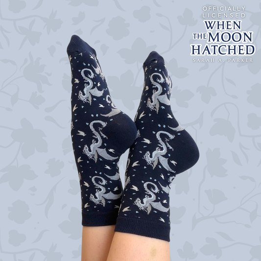 Moonplume Dragon socks (When The Moon Hatched - Sarah A. Parker)