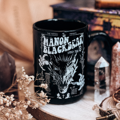 Black Manon Blackbeak mug — Throne of Glass merch inspired by Sarah J. Maas