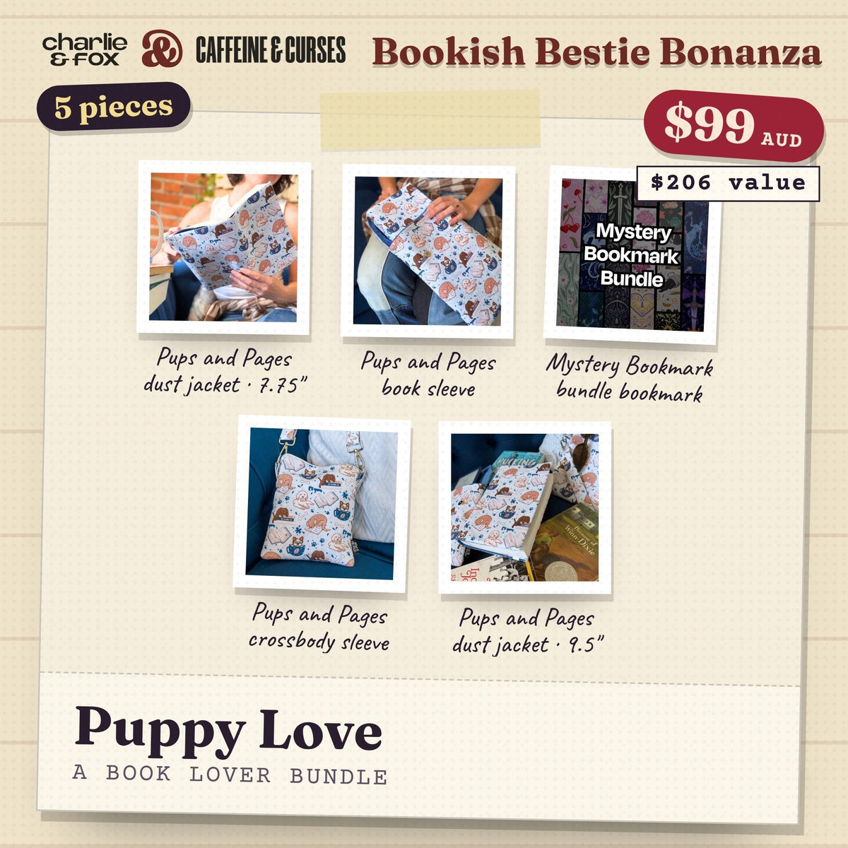 Bookish Bestie Bonanza bundle: Puppy Love (Book Lover)