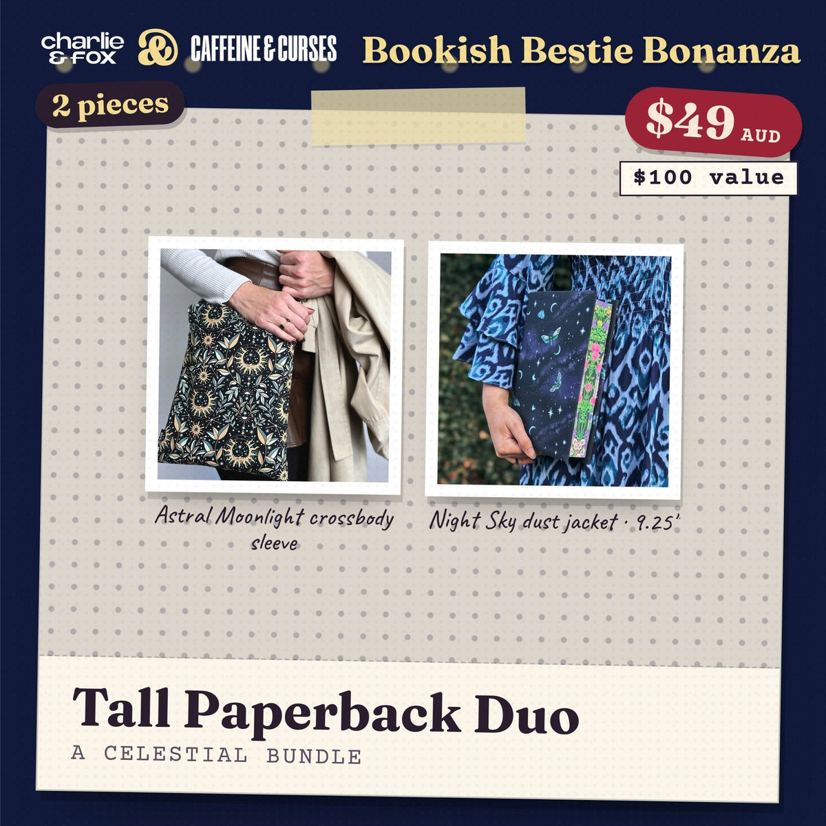Bookish Bestie Bonanza bundle: Tall Paperback Duo (Celestial)