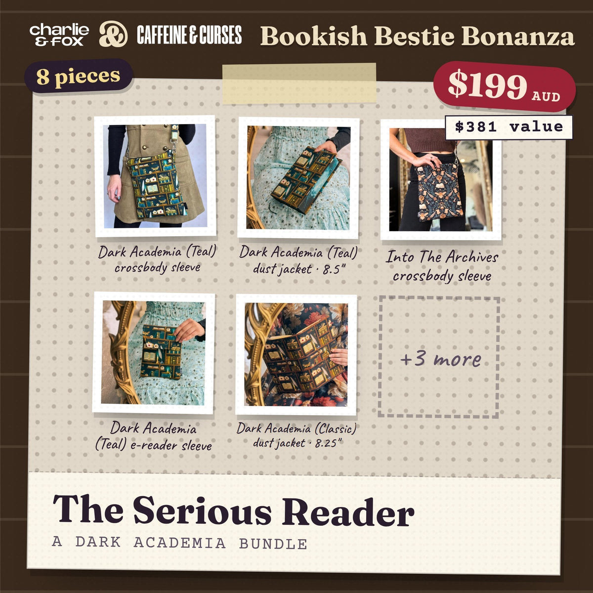 Bookish Bestie Bonanza bundle: The Serious Reader (Dark Academia)