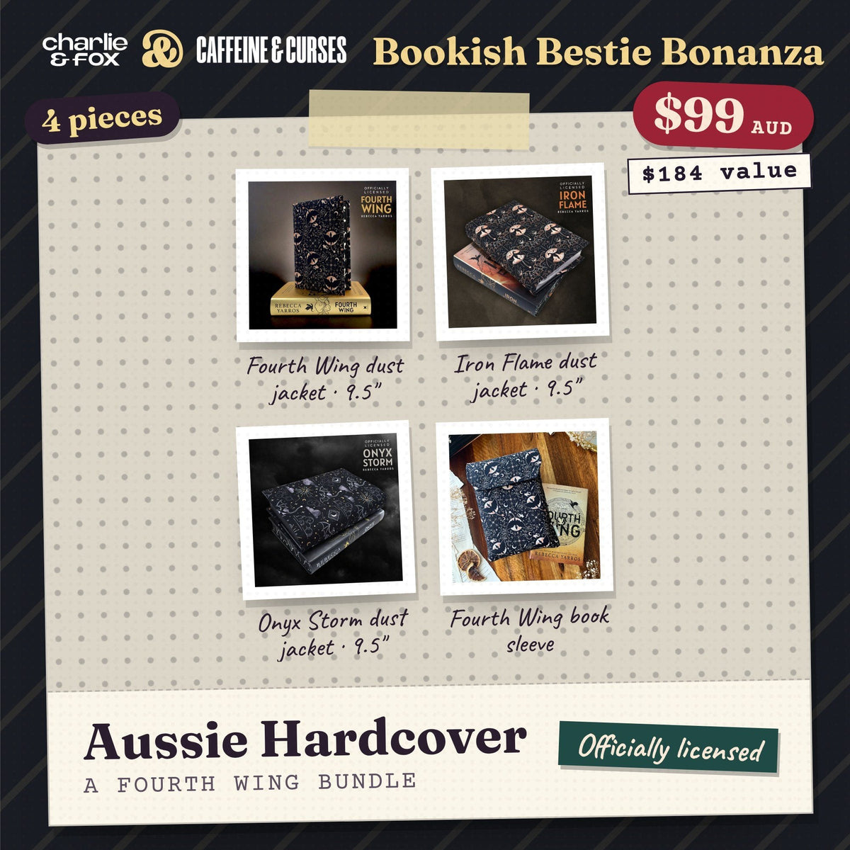 Bookish Bestie Bonanza bundle: Aussie Hardcover (Fourth Wing)