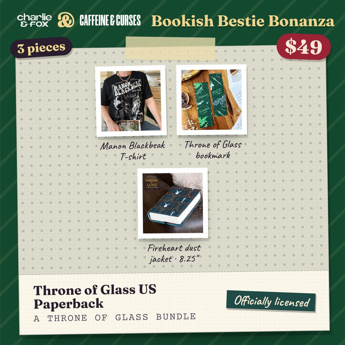Bookish Bestie Bonanza bundle: Throne of Glass US Paperback (Throne of Glass)