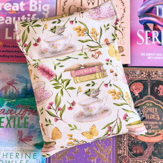 Cottagecore padded book sleeve
