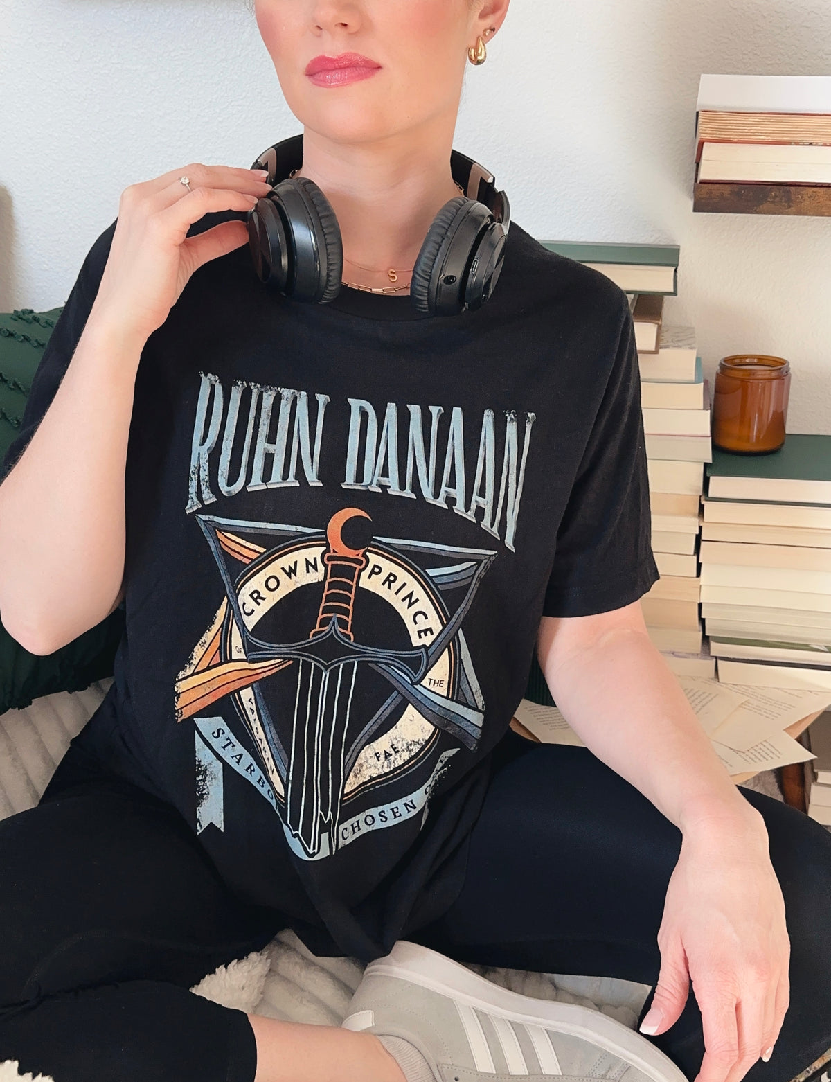 Ruhn Danaan T-Shirt — Crescent City merch by Sarah J. Maas. The fae prince with the starsword. Hand-designed in Australia, officially licensed.