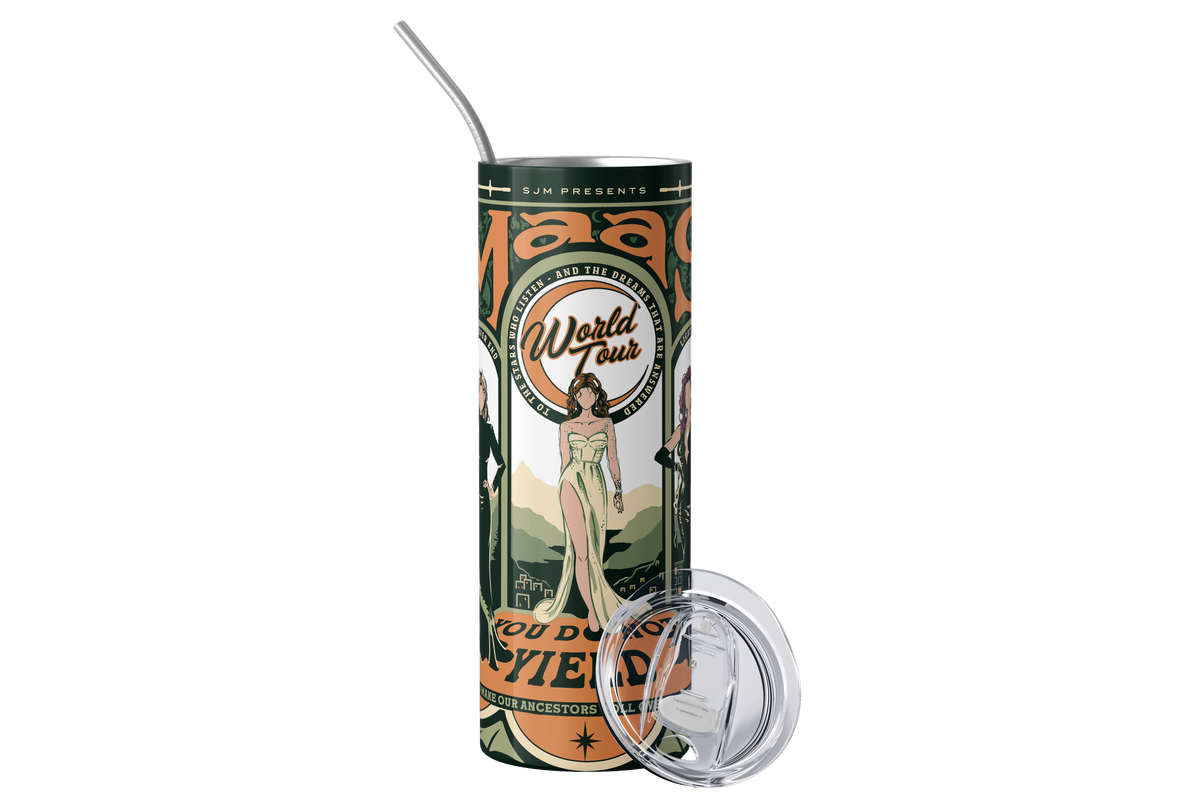 Maasverse Tumbler — Sarah J. Maas merch. Coffee, Bryce, Feyre, Aelin. The Maas World Tour to-go. Hand-designed in Australia, officially licensed.