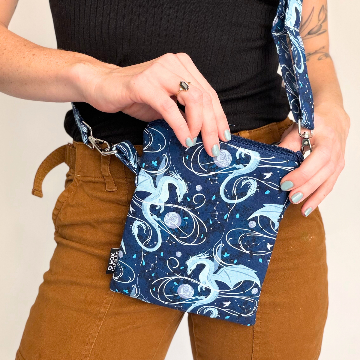 Moonplume Dragon crossbody sleeve (When The Moon Hatched - Sarah A. Parker)