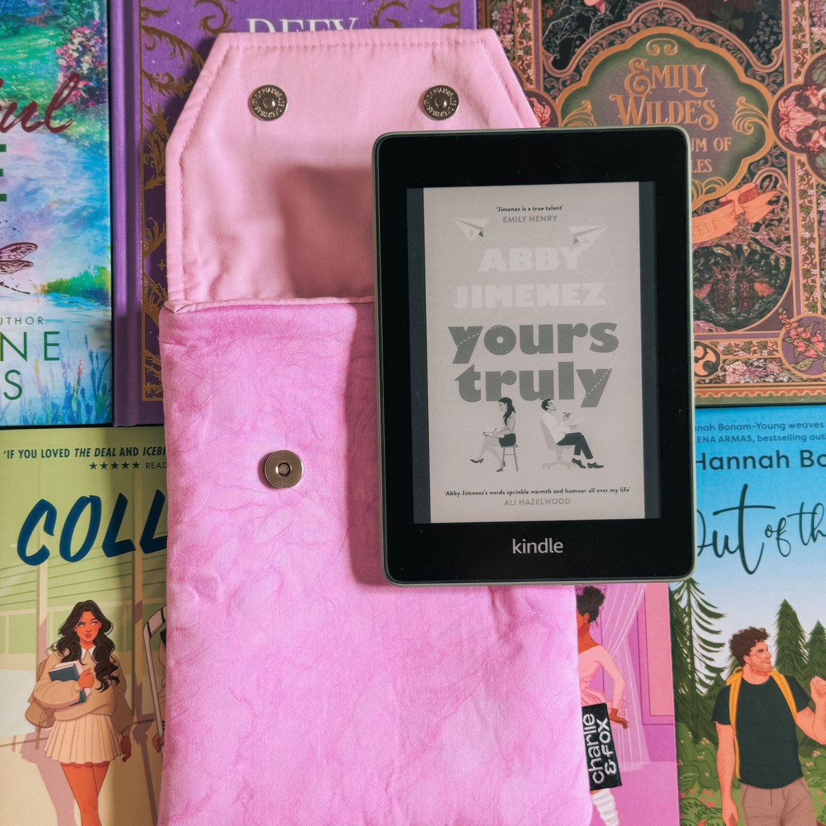 Pink Lemonade padded e-reader sleeve