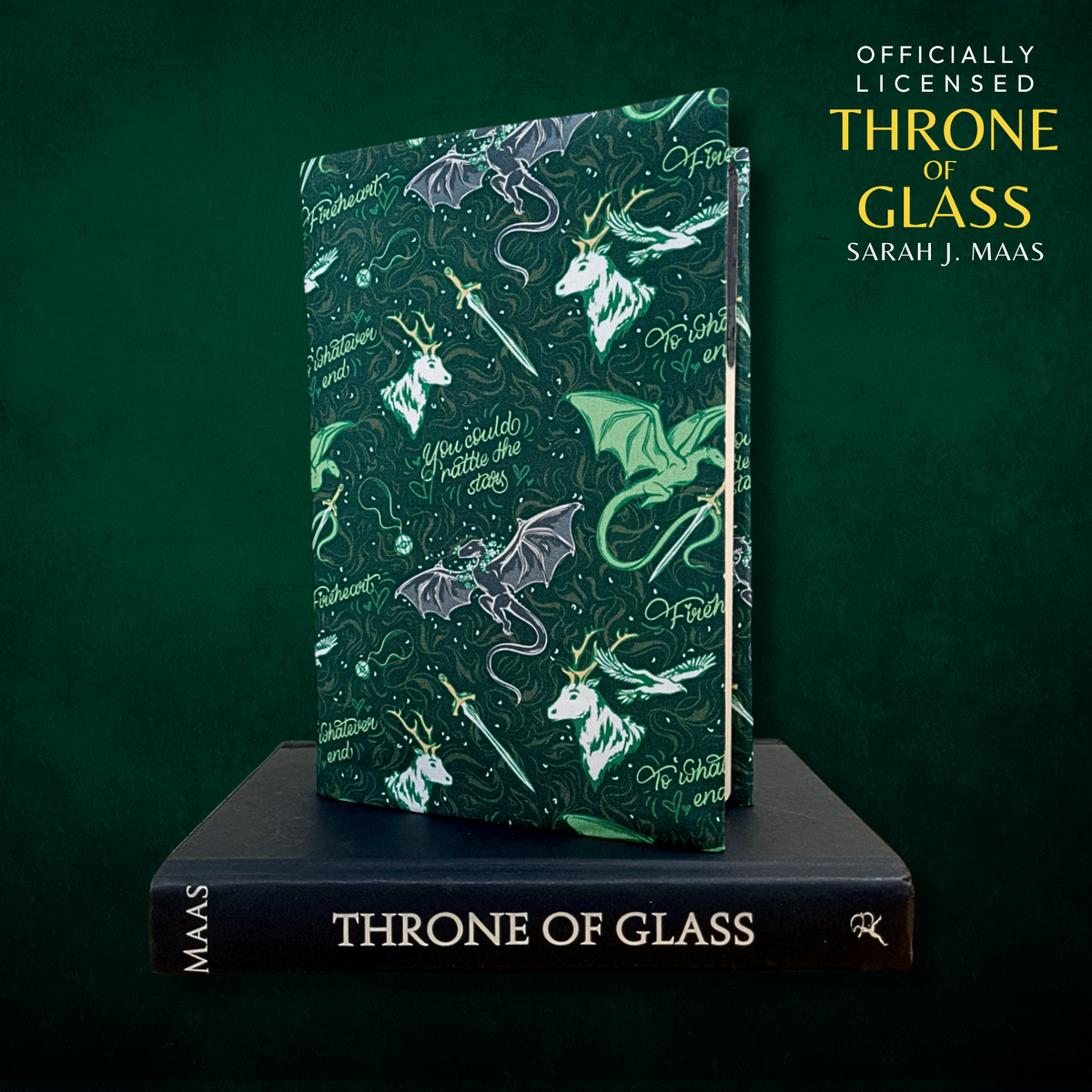 Throne of Glass fabric dust jacket