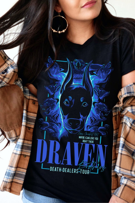 Draven Brothers T-Shirt — Bonds That Tie merch by J Bree. Brothers, bonded mates, the chaos. Hand-designed in Australia, officially licensed.