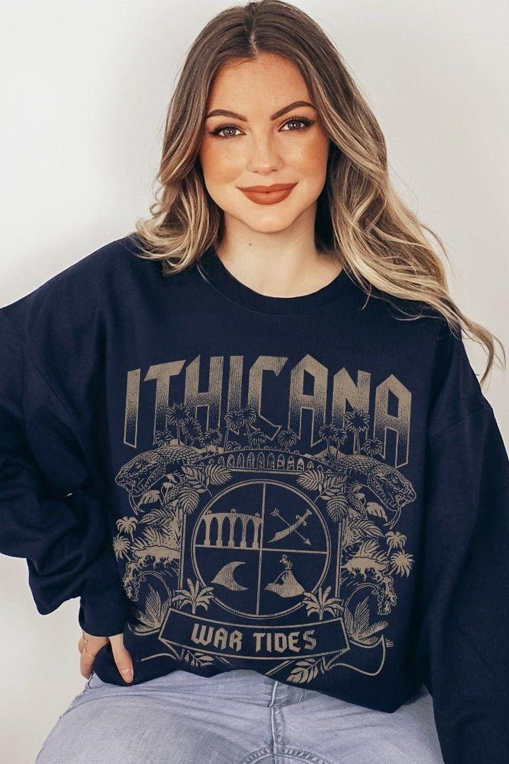 Ithicana Sweatshirt — Bridge Kingdom merch by Danielle L. Jensen. The kingdom hidden in mist. Hand-designed in Australia, officially licensed.