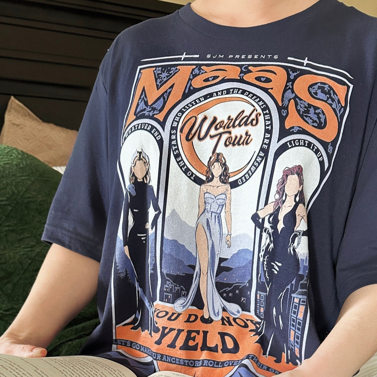 Maasverse You Do Not Yield T-Shirt — navy