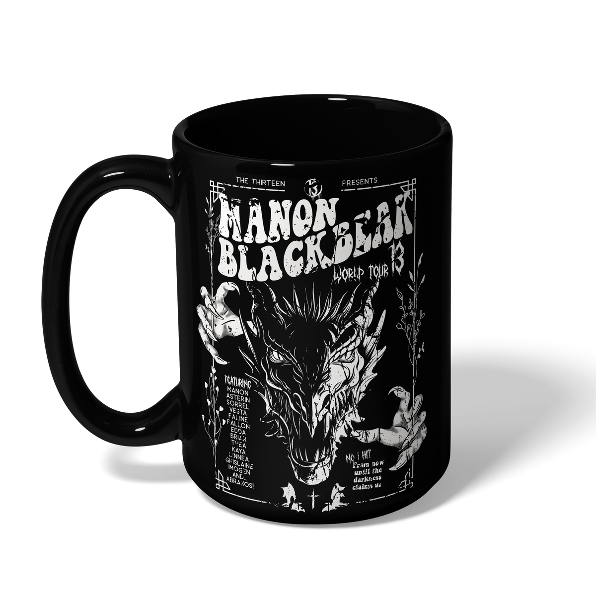 Manon Blackbeak mug, right side — Throne of Glass merch inspired by Sarah J. Maas