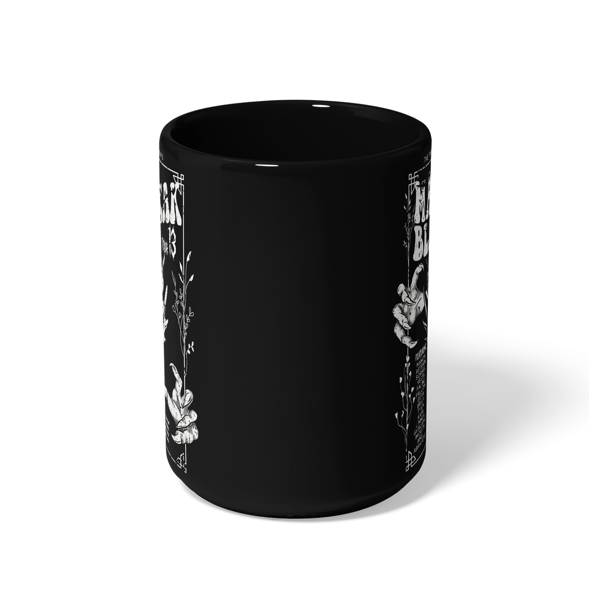 Manon Blackbeak mug, end view — Throne of Glass merch inspired by Sarah J. Maas