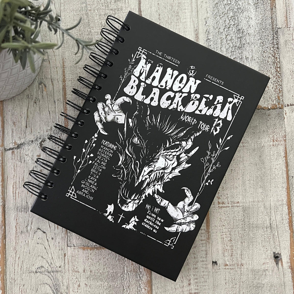 Manon Blackbeak notebook — Throne of Glass merch inspired by Sarah J. Maas