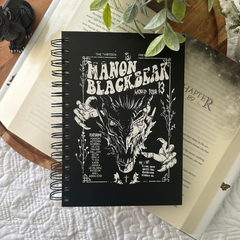 Manon Blackbeak notebook cover — Throne of Glass merch inspired by Sarah J. Maas