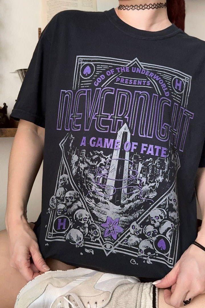 Nevernight T-Shirt — A Touch of Darkness merch by Scarlett St. Clair. Where day forgets to come. Hand-designed in Australia, officially licensed.