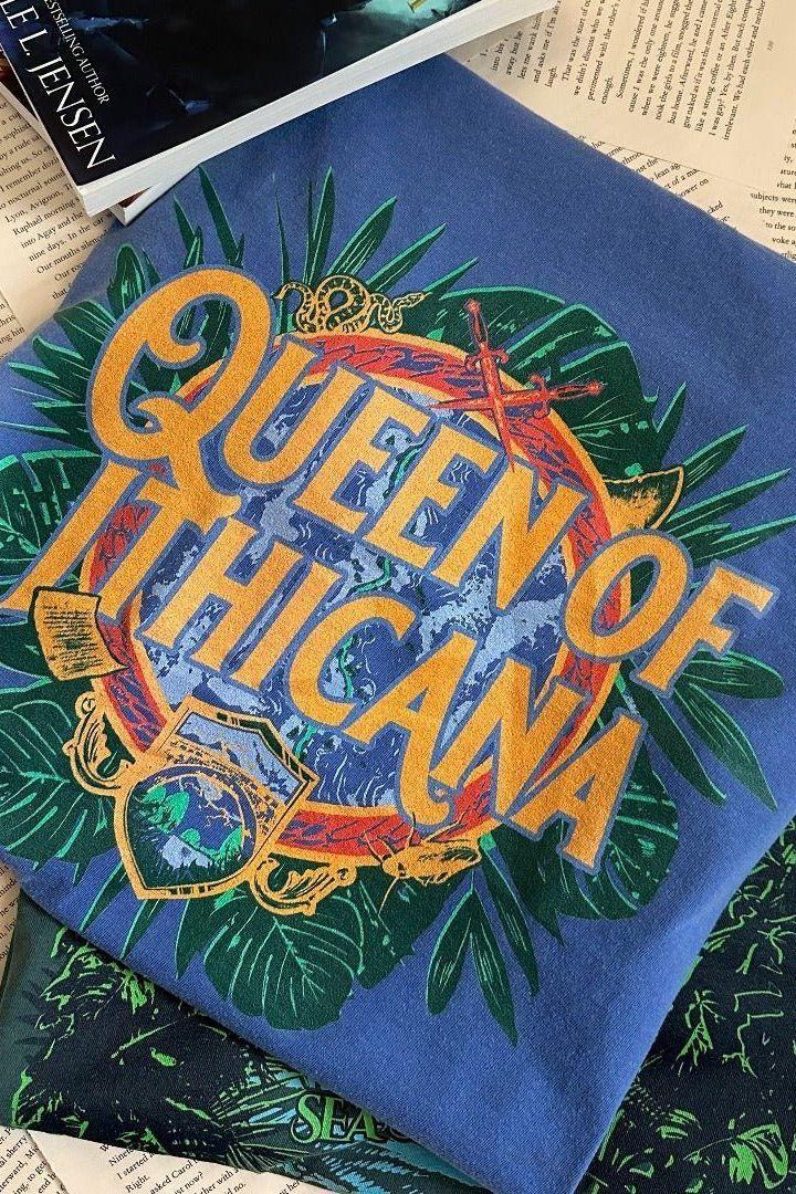 Queen of Ithicana T-Shirt — Bridge Kingdom merch by Danielle L. Jensen. The queen who hid a kingdom in mist. Hand-designed in Australia, officially licensed.