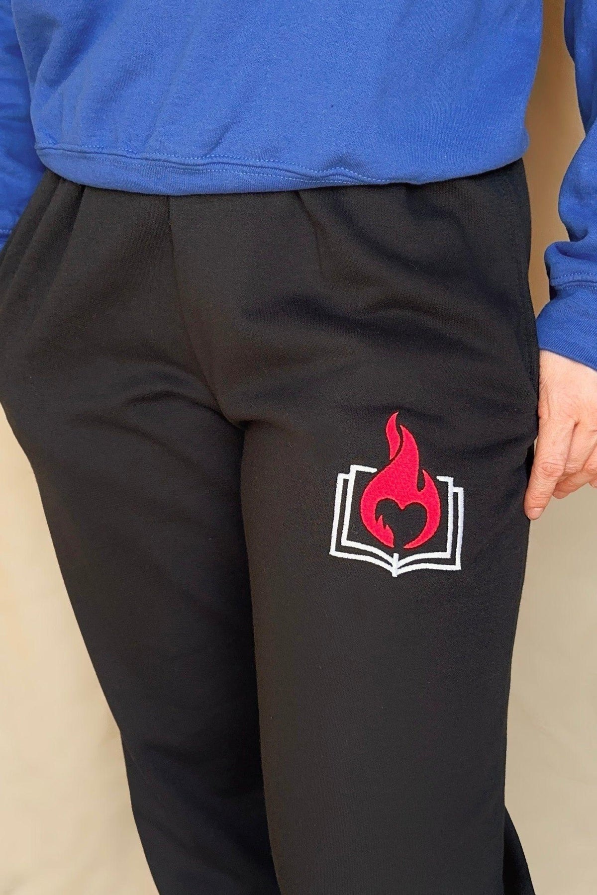 Romance Reader League Jogger — bookish merch by Caffeine and Curses. Athleisure for chapter-deep marathon readers. Hand-designed in Australia.