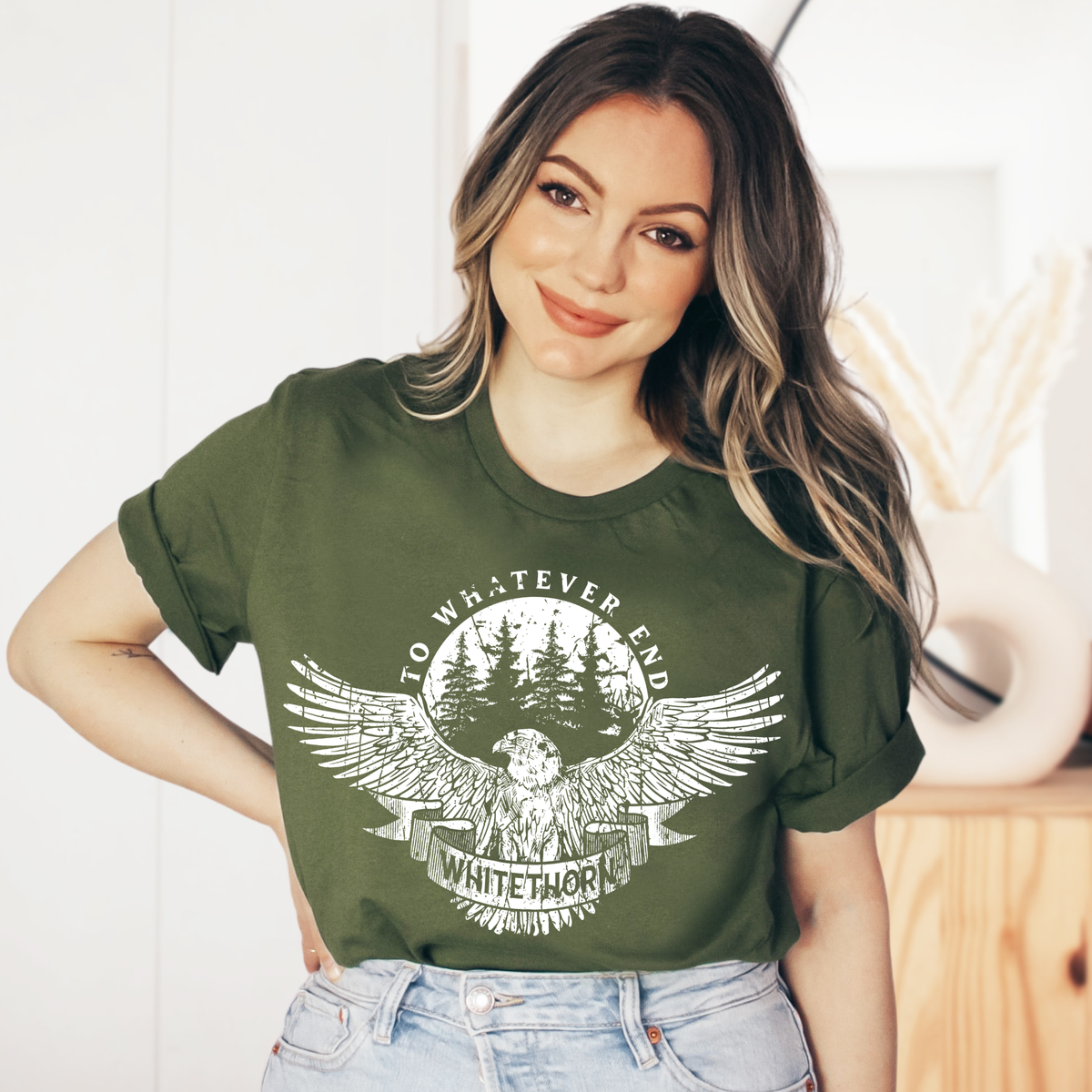 Rowan Whitethorn t-shirt styled — Throne of Glass merch inspired by Sarah J. Maas