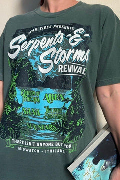 Serpent and Storms T-Shirt — Bridge Kingdom merch by Danielle L. Jensen. The storm gods rise. Hand-designed in Australia, officially licensed.