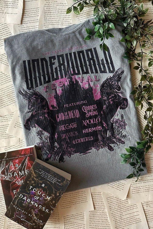 The Underworld T-Shirt — A Touch of Darkness merch by Scarlett St. Clair. Hades's kingdom on cotton. Hand-designed in Australia, officially licensed.