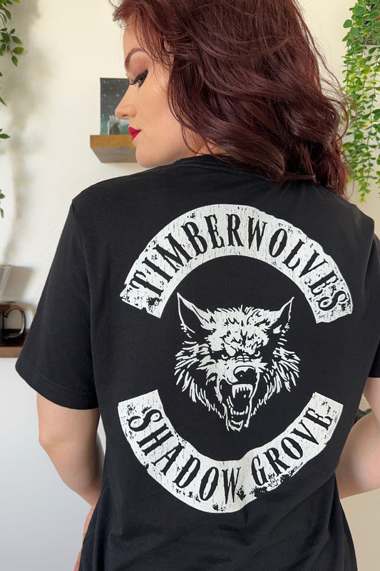 Timberwolves T-Shirt — Hades merch by Tate James. The pack you don't cross. Hand-designed in Australia, officially licensed.