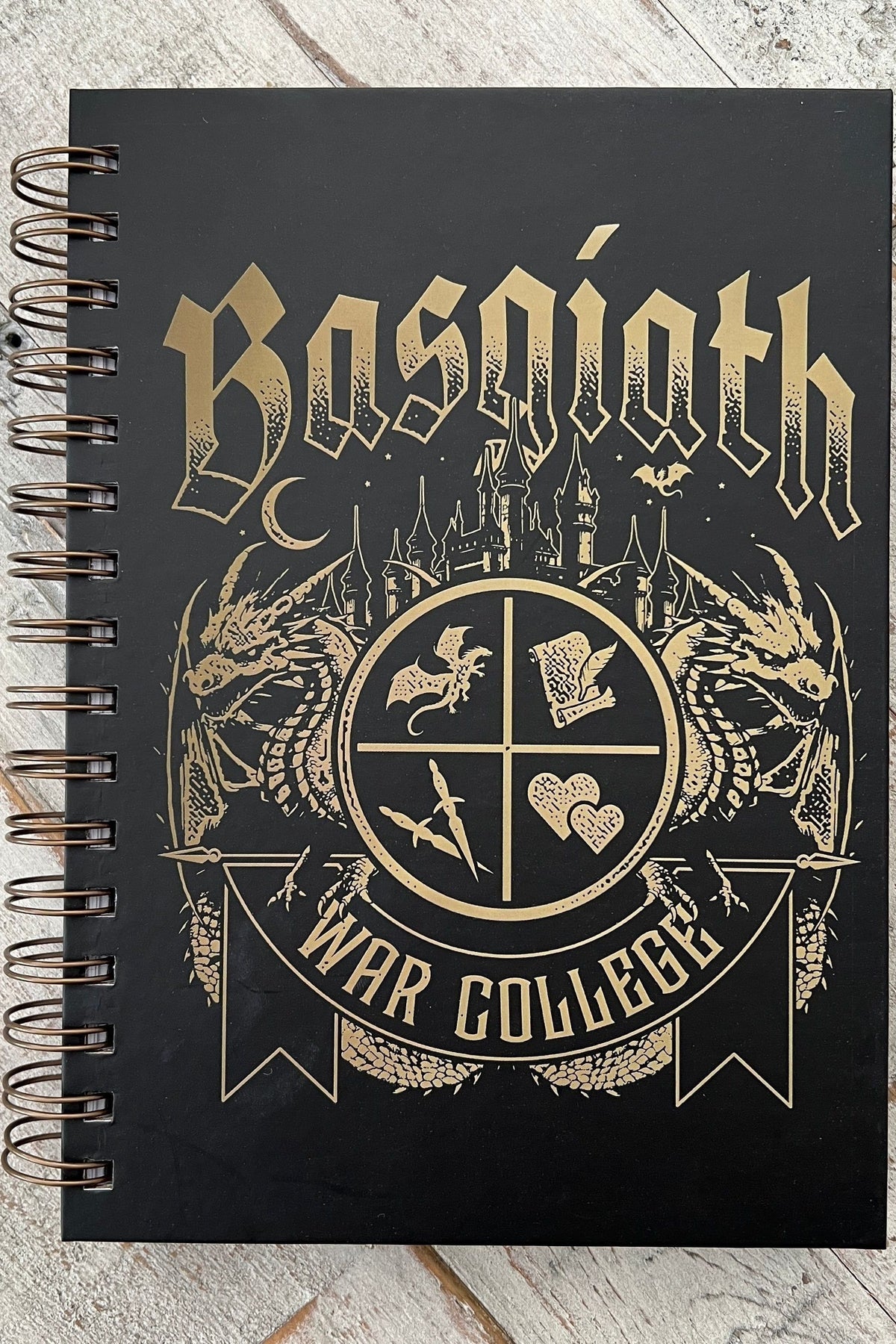 War College Notebook — Fourth Wing merch by Rebecca Yarros. For tracking Basgiath's plans. Hand-designed in Australia, officially licensed.